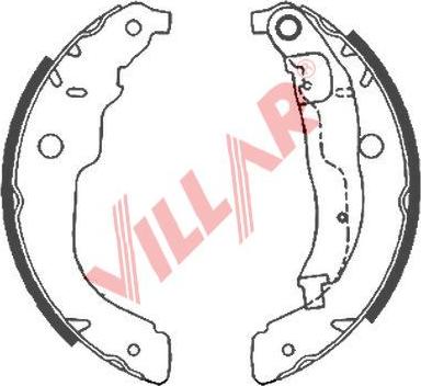 Villar 629.0863 - Комплект тормозных колодок, барабанные unicars.by