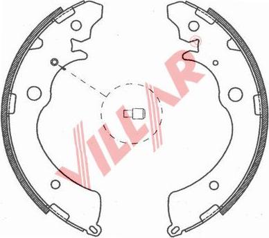 Villar 629.0803 - Комплект тормозных колодок, барабанные unicars.by