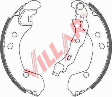 Villar 629.0816 - Комплект тормозных колодок, барабанные unicars.by