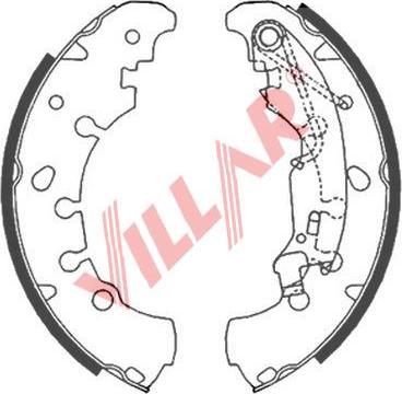 Villar 629.0886 - Комплект тормозных колодок, барабанные unicars.by