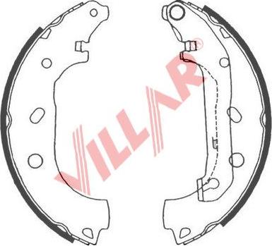 Villar 629.0823 - Комплект тормозных колодок, барабанные unicars.by