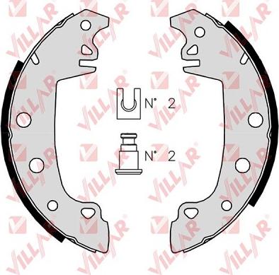 Villar 629.0353 - Комплект тормозных колодок, барабанные unicars.by