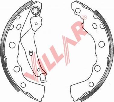 Villar 629.0791 - Комплект тормозных колодок, барабанные unicars.by