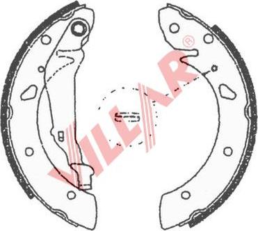 Villar 629.0706 - Комплект тормозных колодок, барабанные unicars.by