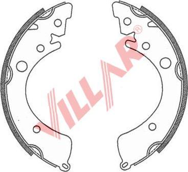 Villar 629.0735 - Комплект тормозных колодок, барабанные unicars.by