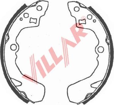 Villar 629.0732 - Комплект тормозных колодок, барабанные unicars.by