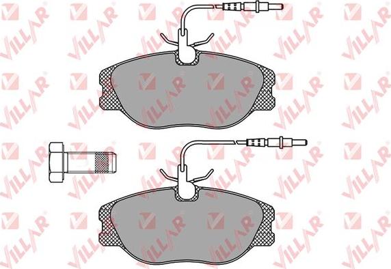 Villar 626.0498 - Тормозные колодки, дисковые, комплект unicars.by