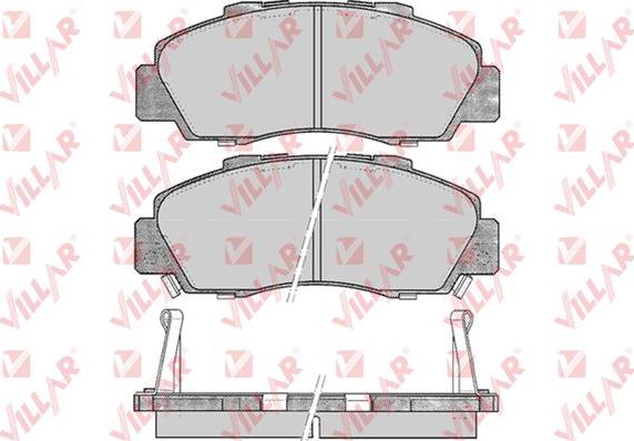 Villar 626.0472 - Тормозные колодки, дисковые, комплект unicars.by