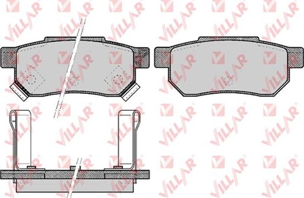 Villar 626.0507 - Тормозные колодки, дисковые, комплект unicars.by