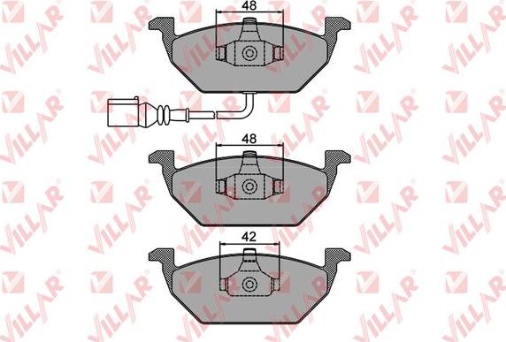 Villar 626.0692 - Тормозные колодки, дисковые, комплект unicars.by