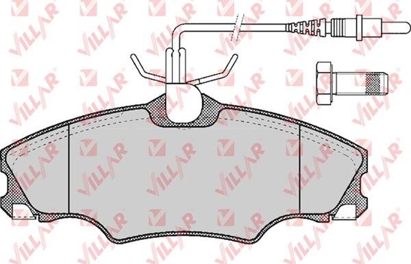 Villar 626.0619 - Тормозные колодки, дисковые, комплект unicars.by