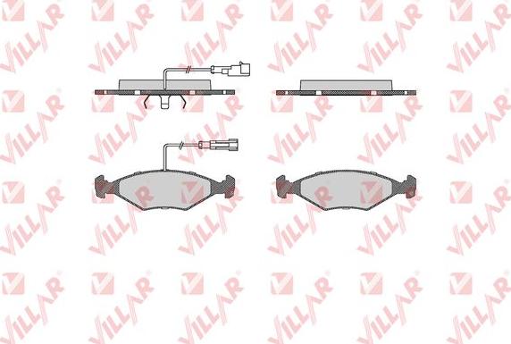 Villar 626.0680 - Тормозные колодки, дисковые, комплект unicars.by