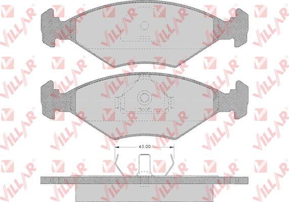 Villar 626.0632 - Тормозные колодки, дисковые, комплект unicars.by