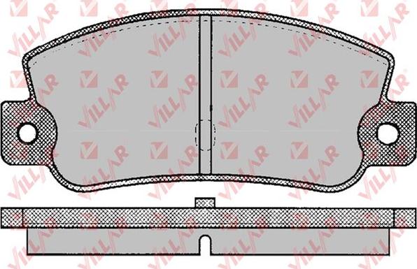 Villar 626.0095 - Тормозные колодки, дисковые, комплект unicars.by