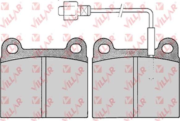 Villar 626.0155 - Тормозные колодки, дисковые, комплект unicars.by