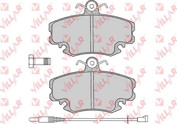 Villar 626.0349 - Тормозные колодки, дисковые, комплект unicars.by