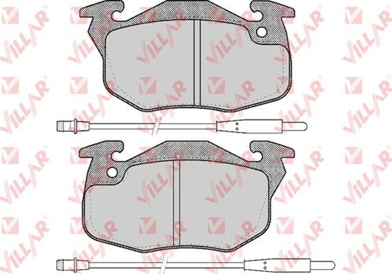 Villar 626.0384 - Тормозные колодки, дисковые, комплект unicars.by