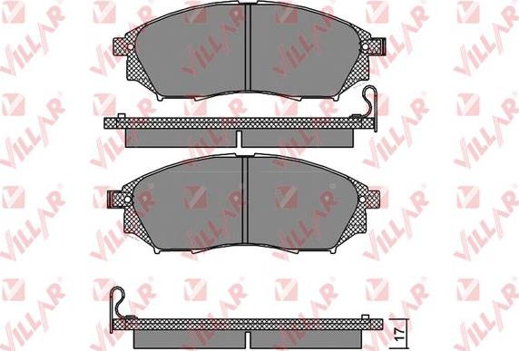 Villar 626.1406 - Тормозные колодки, дисковые, комплект unicars.by