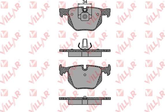 Villar 626.1477 - Тормозные колодки, дисковые, комплект unicars.by