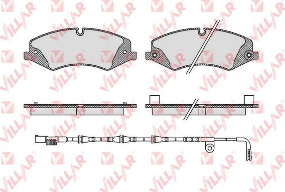 Villar 626.1616A - Тормозные колодки, дисковые, комплект unicars.by