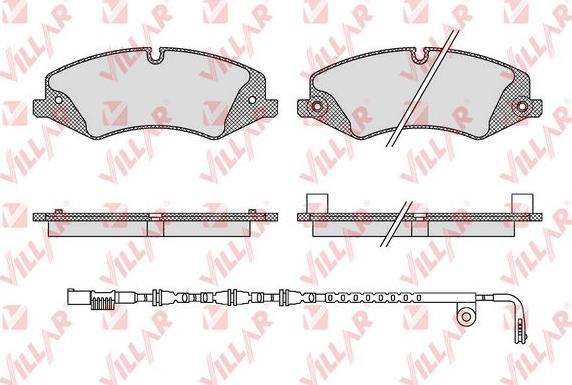 Villar 626.1616B - Тормозные колодки, дисковые, комплект unicars.by