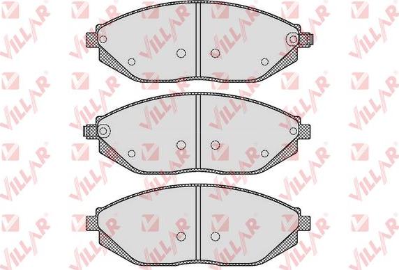 Villar 626.1629 - Тормозные колодки, дисковые, комплект unicars.by