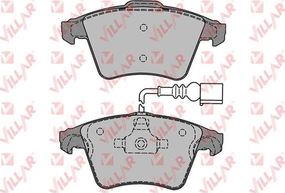 Villar 626.1285 - Тормозные колодки, дисковые, комплект unicars.by