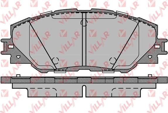 Villar 626.1282 - Тормозные колодки, дисковые, комплект unicars.by