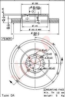 Villar 628.0632 - Тормозной диск unicars.by