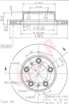 Villar 628.1993 - Тормозной диск unicars.by