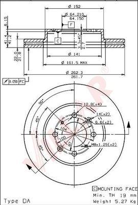 Villar 628.1920 - Тормозной диск unicars.by