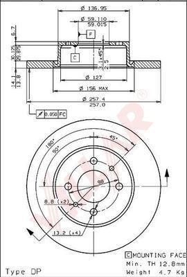 Villar 628.1564 - Тормозной диск unicars.by