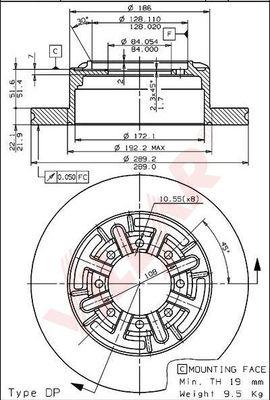 Villar 628.1503 - Тормозной диск unicars.by