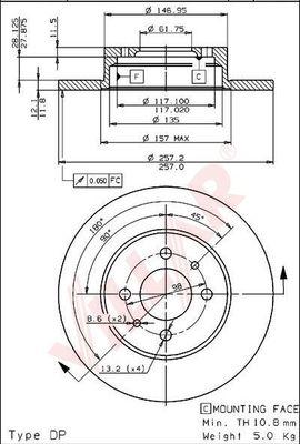 Villar 628.1582 - Тормозной диск unicars.by