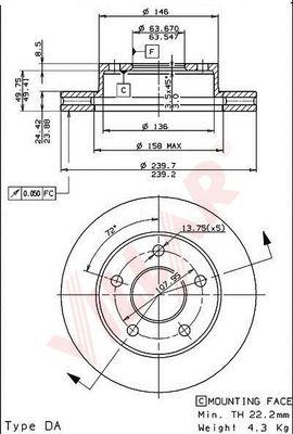 Villar 628.1537 - Тормозной диск unicars.by