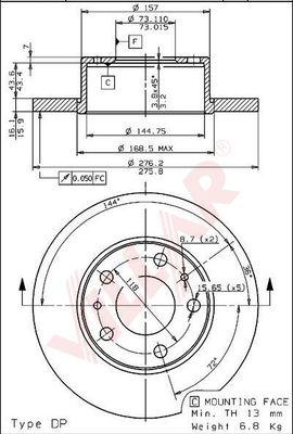 Villar 628.1529 - Тормозной диск unicars.by