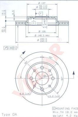 Villar 628.1571 - Тормозной диск unicars.by