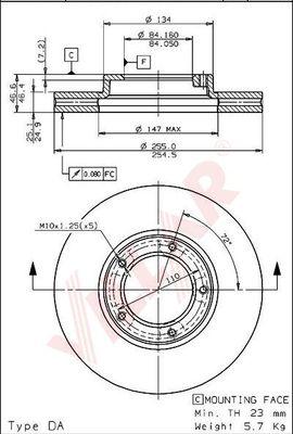 Villar 628.1667 - Тормозной диск unicars.by