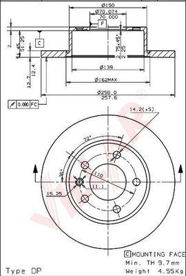 Villar 628.1051 - Тормозной диск unicars.by