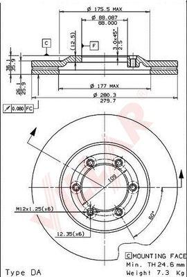 Villar 628.1024 - Тормозной диск unicars.by