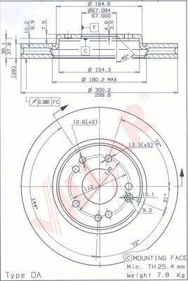 Villar 628.1193 - Тормозной диск unicars.by