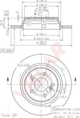 Villar 628.1197 - Тормозной диск unicars.by