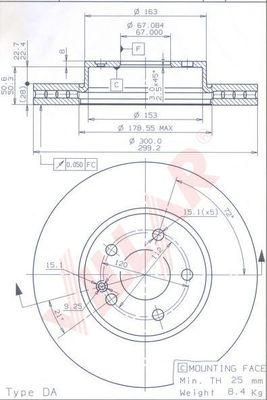 Villar 628.1169 - Тормозной диск unicars.by