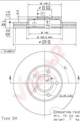 Villar 628.1801 - Тормозной диск unicars.by