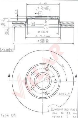 Villar 628.1832 - Тормозной диск unicars.by