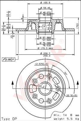 Villar 628.1359 - Тормозной диск unicars.by