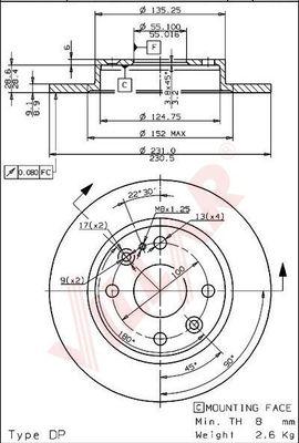 Dynamatrix DBD525 - Тормозной диск unicars.by