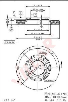 Villar 628.1367 - Тормозной диск unicars.by