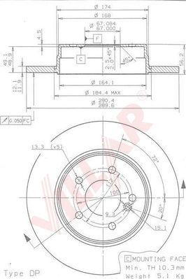 Villar 628.1328 - Тормозной диск unicars.by