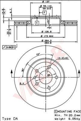 Villar 628.1732 - Тормозной диск unicars.by